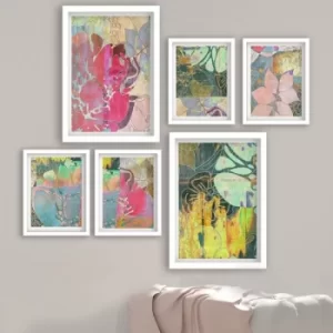 Image of SET_118 Multicolor Decorative Framed Painting (6 Pieces)