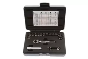 Image of Laser Tools 5012 Alldrive Go Thru Socket Set 1/4"D 17pc Chrome Vanadium