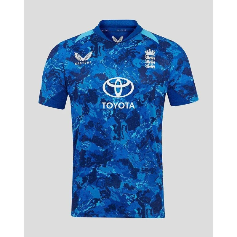 Image of Castore England ODI Shirt 2025 Adults True Blue/Blue male S