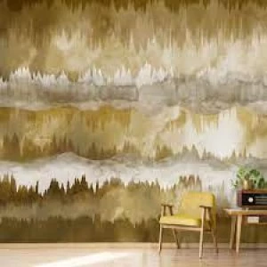 Image of Art For The Home The Horizon Ochre Mural Wallpaper Paper