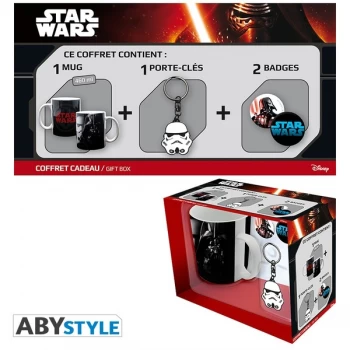 Image of Star Wars - Trooper-Vador (Mug + Keychain Trooper + Badges) Gift Box