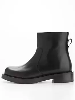 Image of Hugo Helena Leather Biker Womens Black Boot