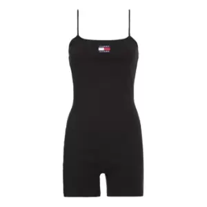 Image of Tommy Jeans Strappy Badge Bodysuit - Black