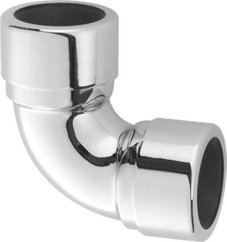 Image of McAlpine 32A-CB Chrome Plated Brass 90° Compression Bend 32mm Silver