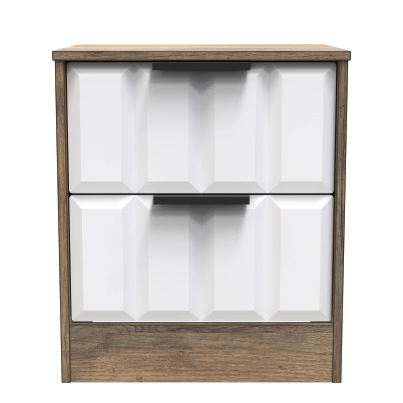 Image of Fiji Ready Assembled Scandinavian Grey & Oak Tall Double Wardrobe (H)1960mm (W)765mm (D)530mm