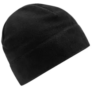 Image of Beechfield Unisex Adult Fleece Recycled Beanie (One Size) (Black)