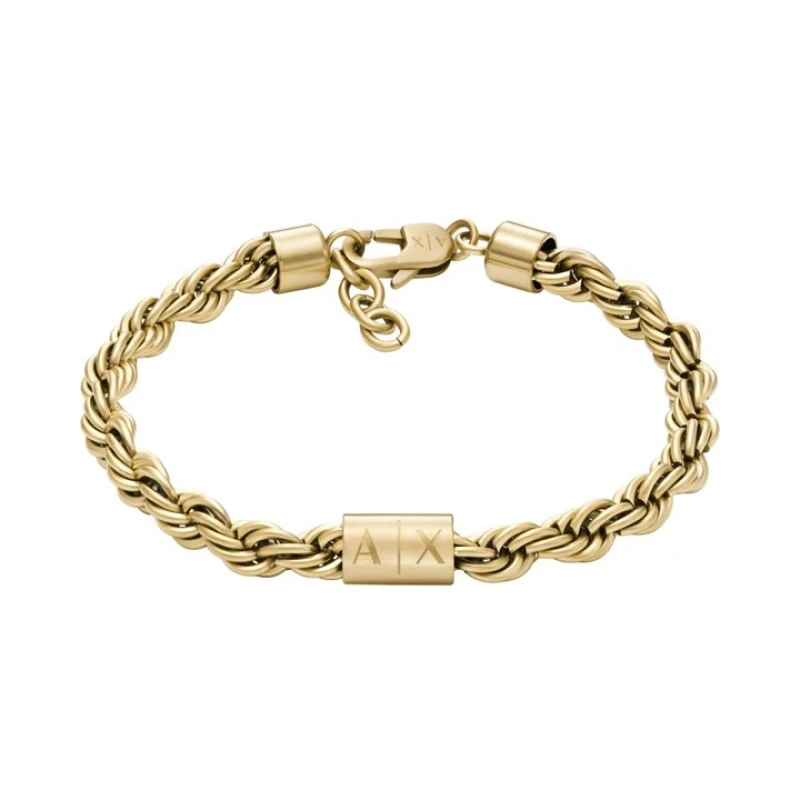 Image of Armani Exchange AXG0124710 Mens Gold-Tone Stainless Steel Jewellery