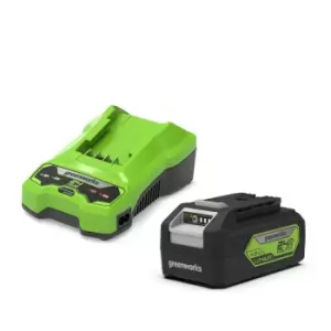 Image of Greenworks 4AH 24V Battery and Charger Kit - Garden & Outdoor