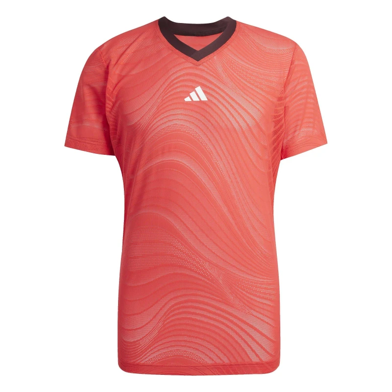 Image of adidas Tennis Pro Climacool+ Mesh FreeLift T-Shirt - Red Red S