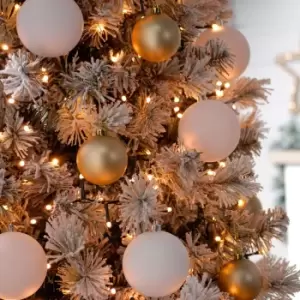 Image of Festive Indoor & Outdoor 7ft Christmas Tree Glow-Worm Lights 1000 Warm White LEDs