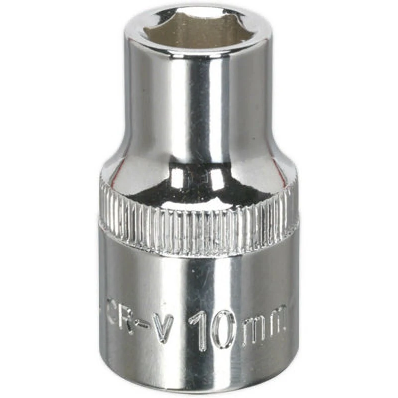 Image of Loops 10mm Forged Steel Drive Socket - 1/2" Square Drive - Polished Chrome Vanadium Metallics