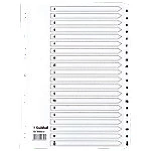 Image of Guildhall Mylar Dividers White A4 20 Part A-Z Set