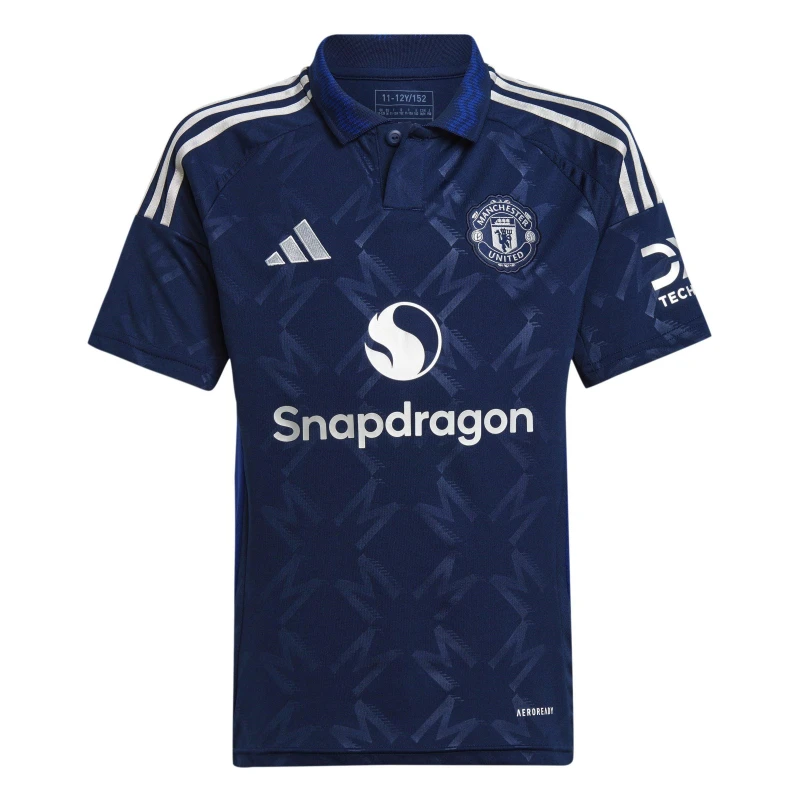Image of adidas Manchester United Away Shirt 2024 2025 Juniors - Blue Blue 9 - 10 Years