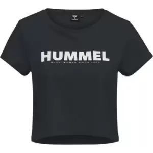 Image of Hummel Legacy Crop Top Womens - Black