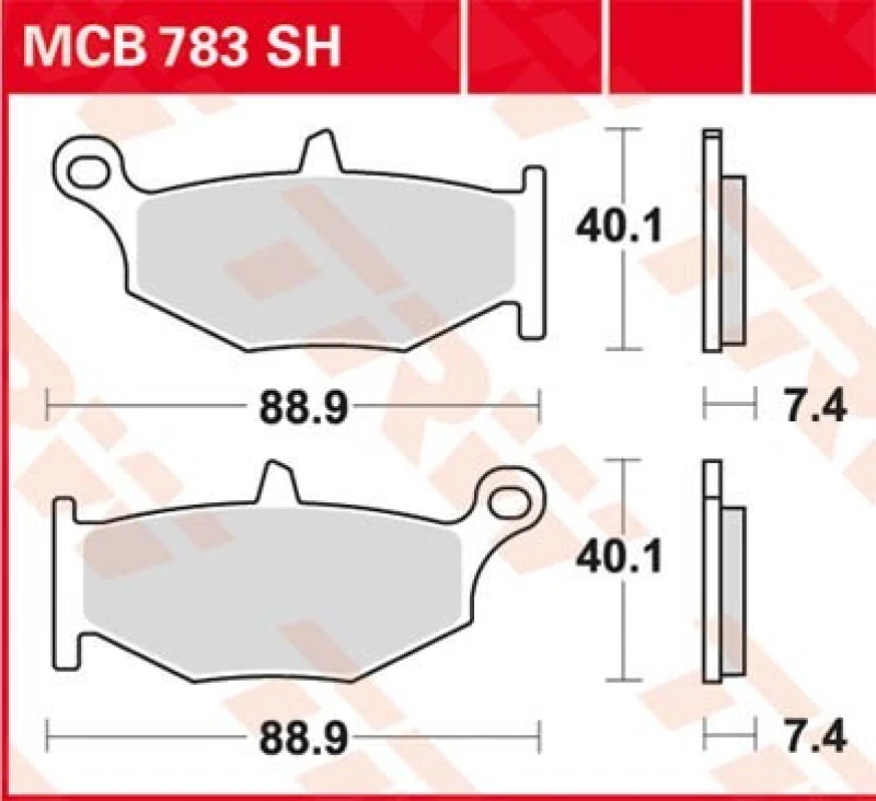 Image of TRW MCB783SH Brake pad set Brake Pad Set,disc brake (402)