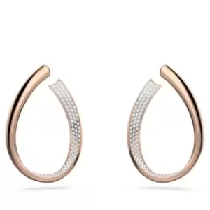 Image of Exist Hoop Large White Rose Gold-tone Plated Earrings 5636960