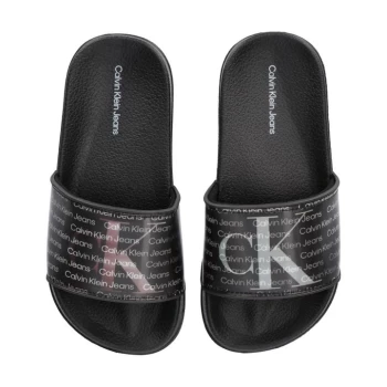Image of Calvin Klein Jeans Junior Hologram Slides - Black