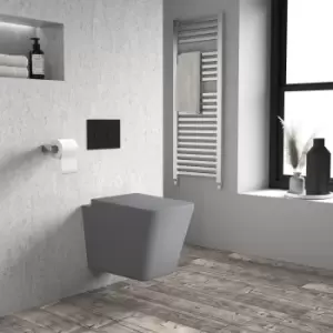 Image of Grey Wall Hung Rimless Toilet and Soft Close Seat - Augusta