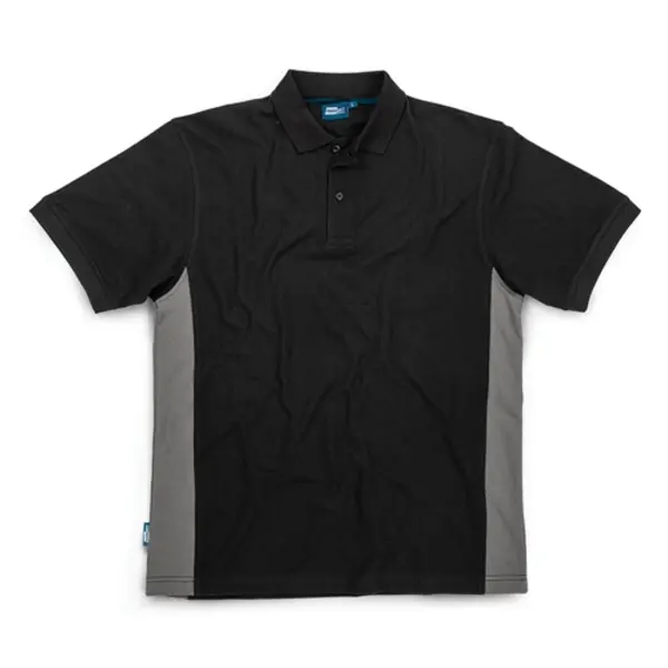 Image of Tough Grit 2-Tone Polo Black / Charcoal - XXL