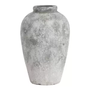 Image of Hill Interiors Tall Aged Ceramic Vase in Stone