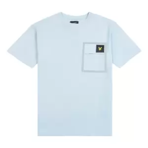 Image of Lyle & Scott Kids Heat Sealed Pocket Tee - Celestial Blue - 7/8