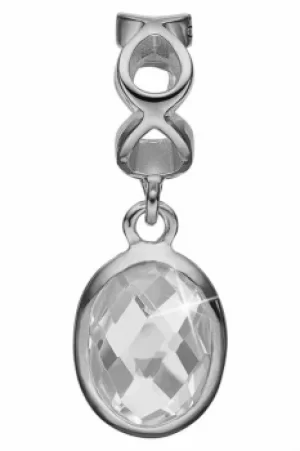 Image of Ladies Christina Sterling Silver Moving Crystal Bead Charm 623-S48