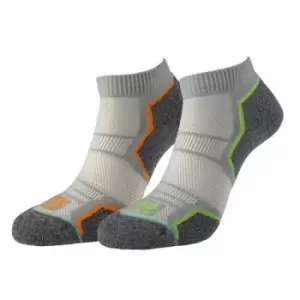 Image of 1000 Mile Mens Repreve Ankle Socks (Pack of 2) (6 UK-8 UK) (Silver/Grey)