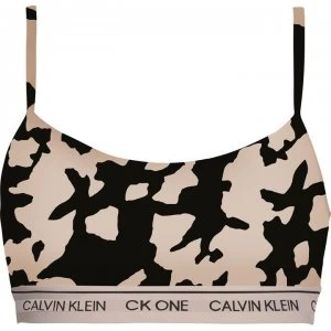 Image of Calvin Klein ONE Cotton Unlined Bralet - Charming Khaki