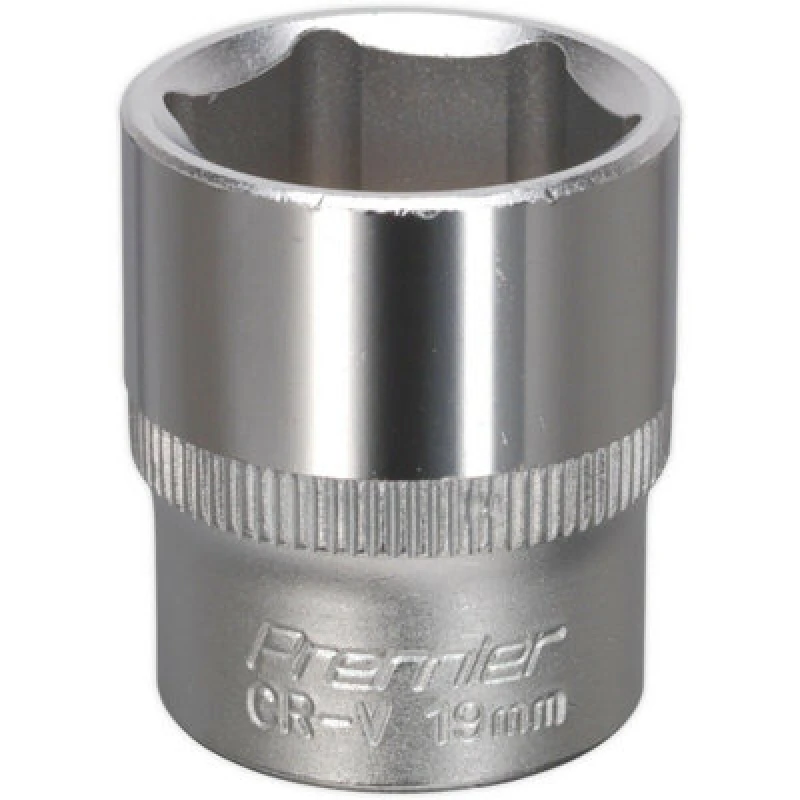 Image of Loops 19mm Forged Steel Drive Socket - 3/8" Square Drive - Chrome Vanadium Socket Metallics
