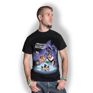 Image of Star Wars - The Empire Strikes Back Montage Unisex Small T-Shirt - Black