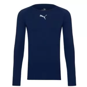 Image of Puma Liga Long Sleeve T-Shirt Mens - Blue