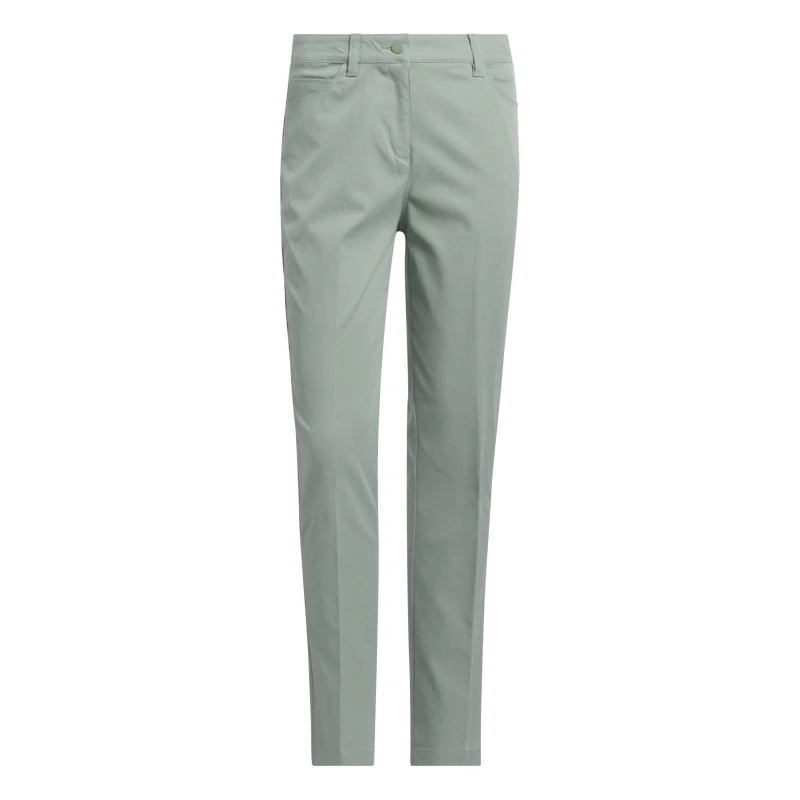 Image of adidas Womens Ult5 Pocket Golf Trousers Silver/Green female 6 (XXS)