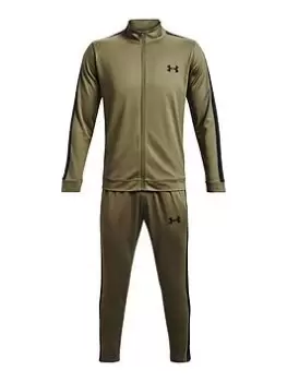 Image of Under Armour Training Knit Tracksuit - Khaki, Size L, Men