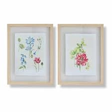Image of Graham & Brown Set Of 2 Fleur Studies Framed Floating Prints