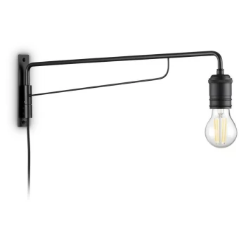 Image of Ideal Lux Lighting - Ideal Lux TRIUMPH - Indoor Wall Lamp 1 Light Black, E27