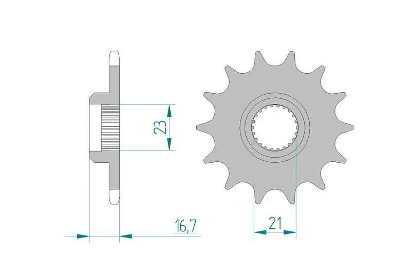 Image of AFAM Steel Standard Front Sprocket 21506 - 520