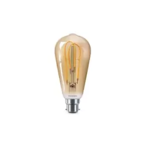 Image of Philips 25W Vintage Gold LED B22 Squirrel Cage - Amber Warm White - 929001814701