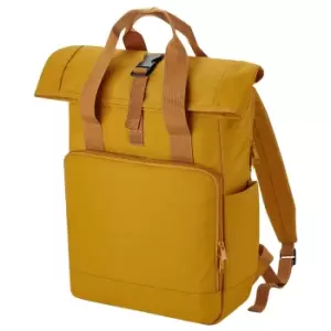 Image of Bagbase Roll Top Recycled Twin Handle Laptop Backpack (One Size) (Mustard Yellow)