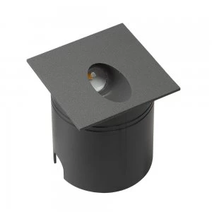 Image of Recessed Wall Lamp Square Angled, 3W LED, 3000K, 210lm, IP65, Anthracite, Driver Included