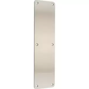 Image of Eclipse Stainless Steel Finger Plate Radius Corners Satin 400x75mm in Silver