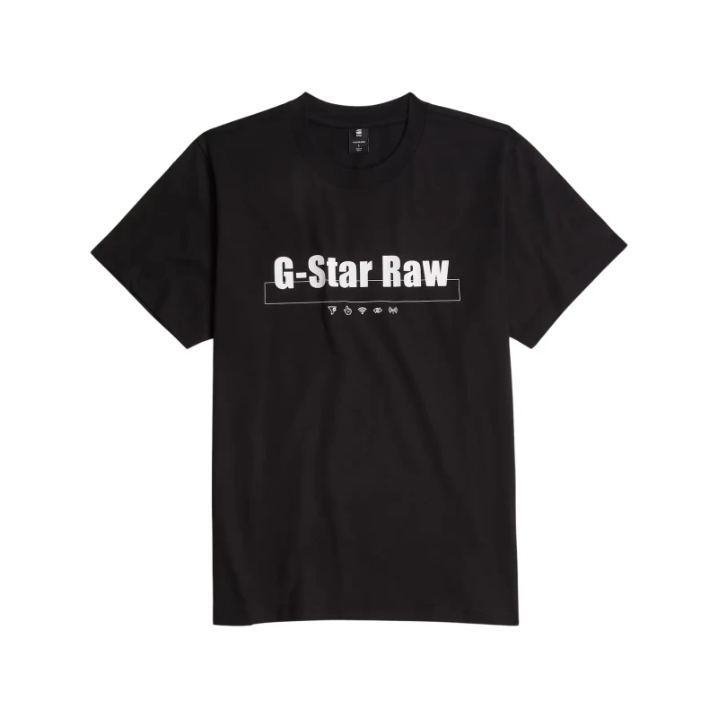 Image of G-Star T-Shirt G-Star Symbols Print Loose RT Noir Male M