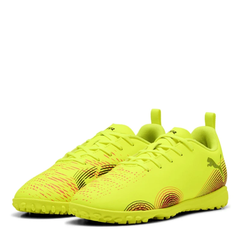 Image of Puma Future 8 Play Astro Turf Football Boots Juniors Yellow/Black male 4 (37)