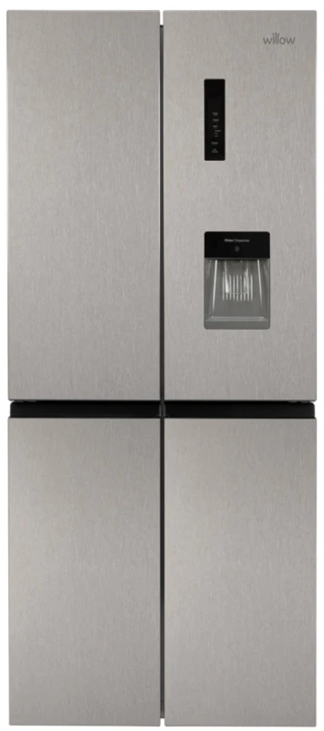 Image of Willow Freestanding 415L Total No Frost American Style Fridge Freezer Grey