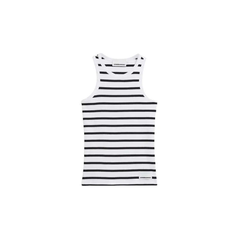 Image of ARMEDANGELS Womens tank top ARMEDANGELS Kanitaa Stripes Blanc Female S