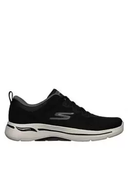 Image of Skechers Go Walk Arch Fit Trainer, Black/Grey, Size 7, Men