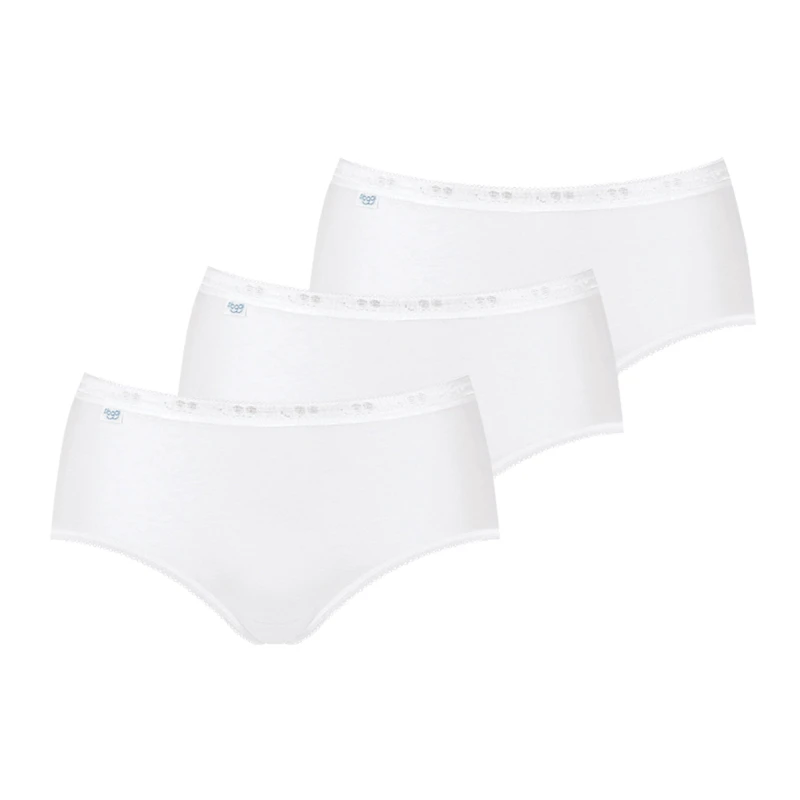 Image of Sloggi 3 Pack Midi Briefs White 0003 female 14 (L)