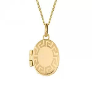 Image of Maze Detail Locket Yellow Gold Pendant GP2297