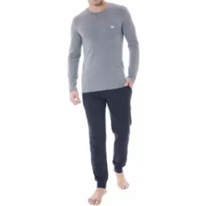Image of Emporio Armani Endurance Cotton Loungewear - Grey - Navy M