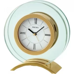 Image of Seiko Clocks Glass Mantel Alarm Clock