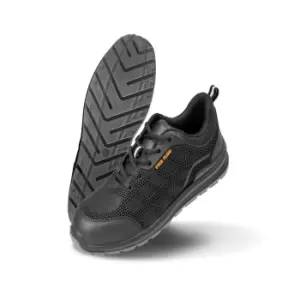 Image of Result Work-Guard Unisex All Black Safety Trainers (9 UK) (Black)